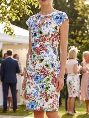 Liz Claiborne Vibrant Floral Midi Dress